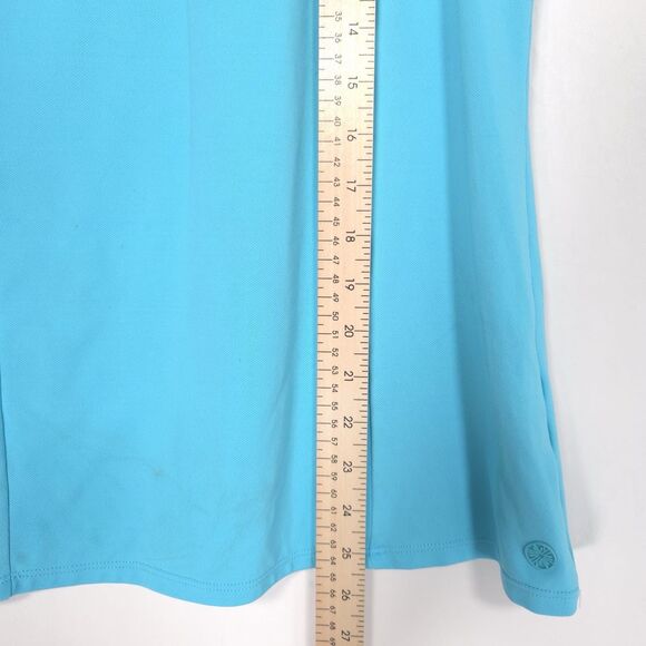Lilly Pulitzer SMALL Top UPF 50+ Luxletic Martina Polo Blue Sleeveless Ruffle - Picture 5 of 11